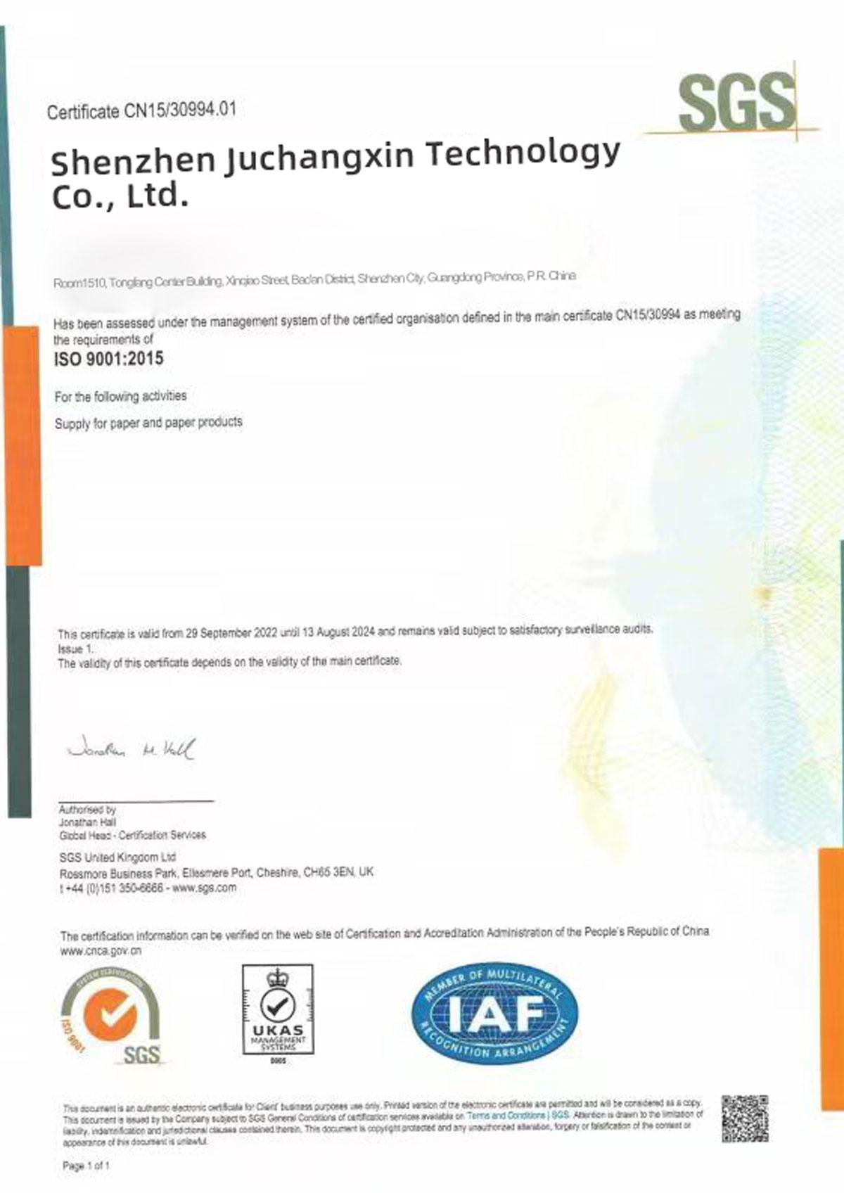 ISO 9001:2015